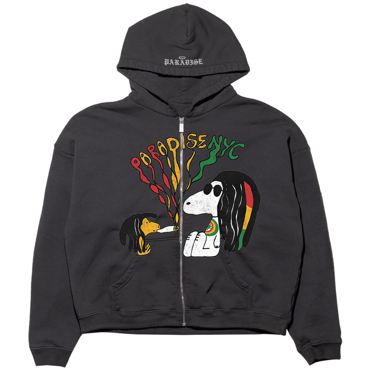 Paradise NYC Beaglize It Zip Hooded Sweater Black