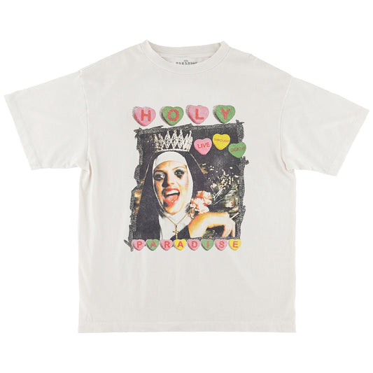 Paradise NYC Holy - Live Through Death T-Shirt Off White