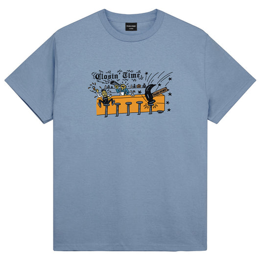 Pass Port Closin' Time T-shirt Washed Out Blue