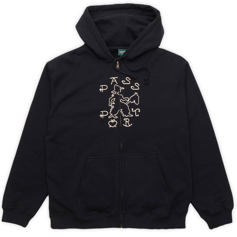 Pass-Port Cowpoke Organic Fleece Zip Hoodie Black