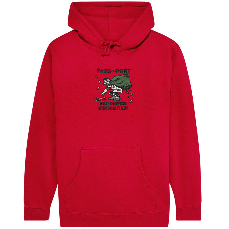 Pass Port Distribution Hooded Sweater Red