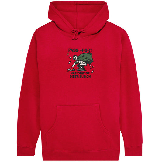 Pass Port Distribution Hooded Sweater Red