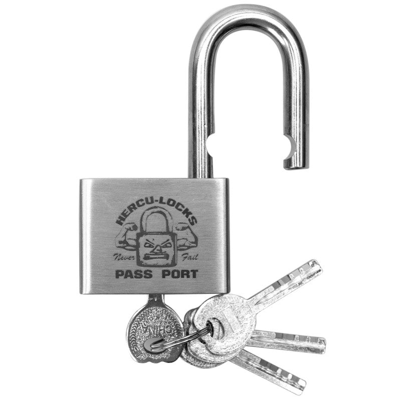 Pass Port Hercu~locks Padlock Brushed Silver