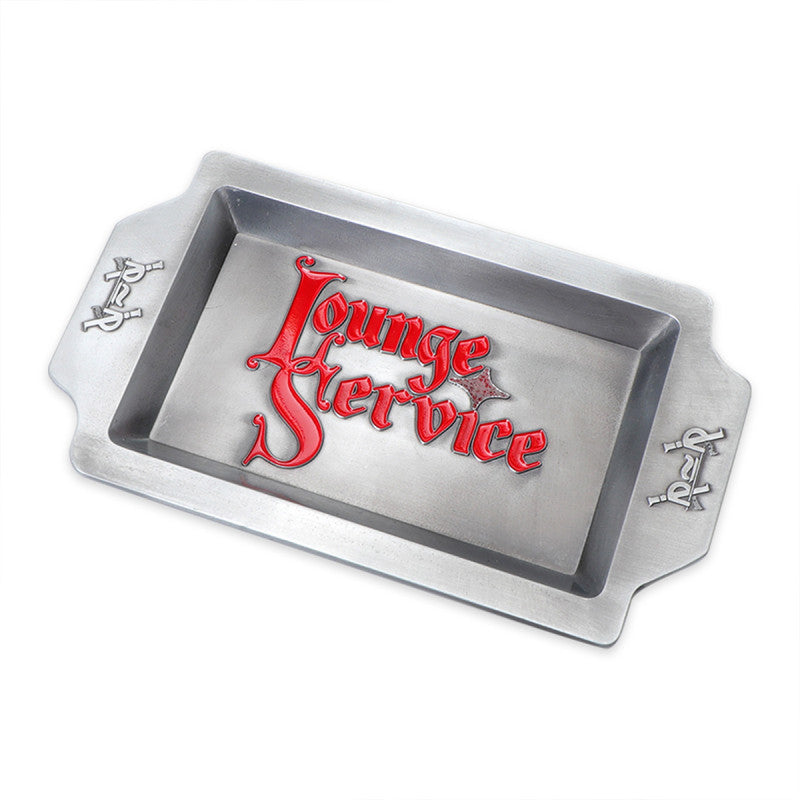 Pass Port Lounge Service Coin Tray Antique Silver