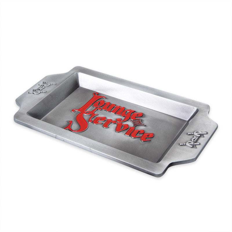 Pass Port Lounge Service Coin Tray Antique Silver