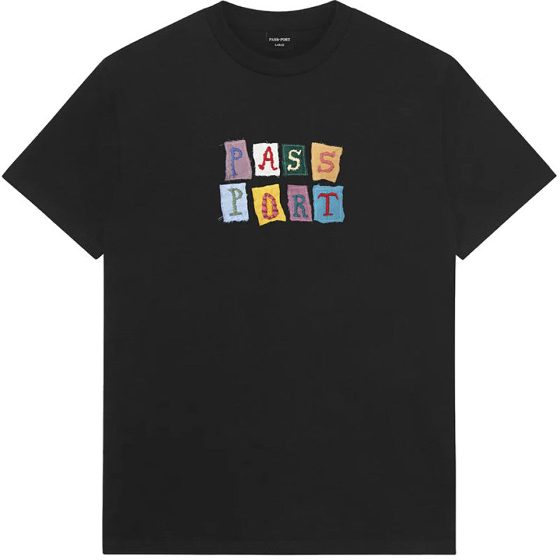 Pass-Port Patchwork T-shirt Black