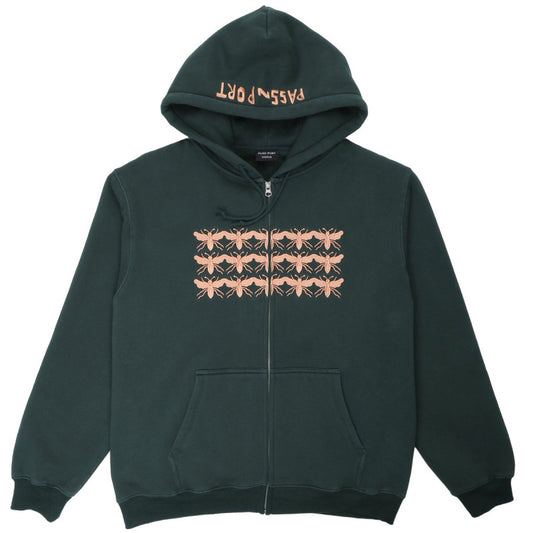 Pass Port Scissorcraft Zip Hooded Sweater Seaweed