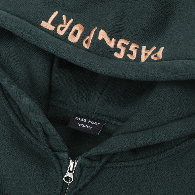 Pass Port Scissorcraft Zip Hooded Sweater Seaweed