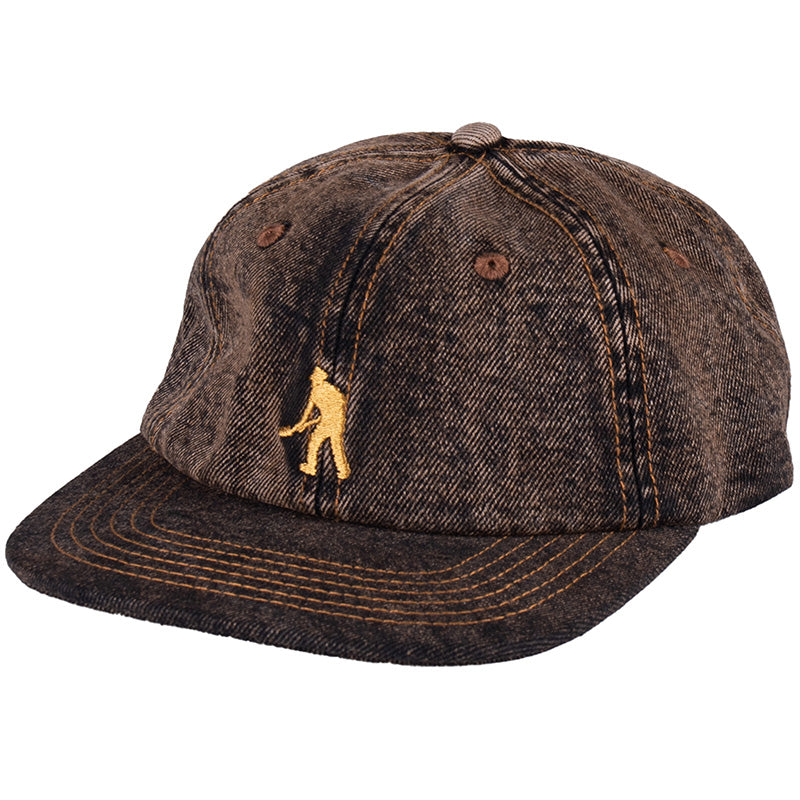 Pass Port Workers Club Denim Cap Over-Dye Brown