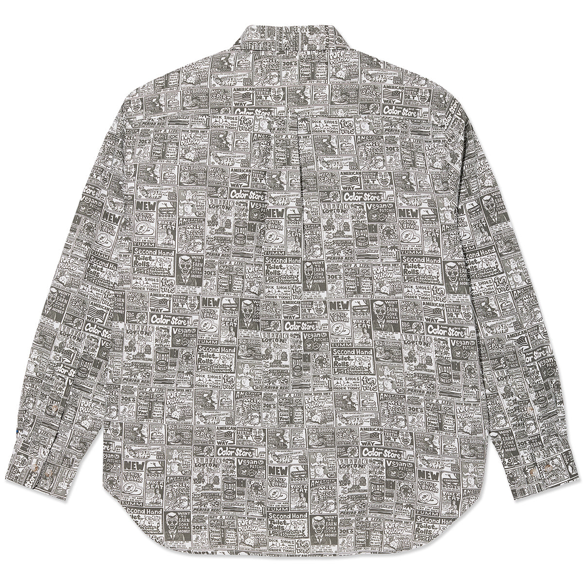 Polar Ben Longsleeve Shirt Newspaper Light Grey