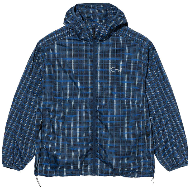 Polar Chase Light Shell Jacket Blue Check