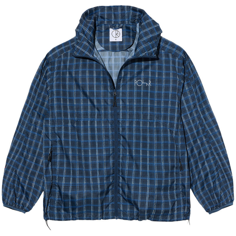 Polar Chase Light Shell Jacket Blue Check