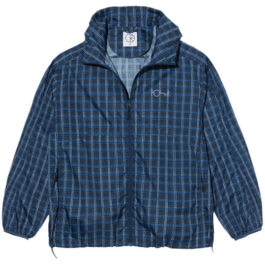 Polar Chase Light Shell Jacket Blue Check