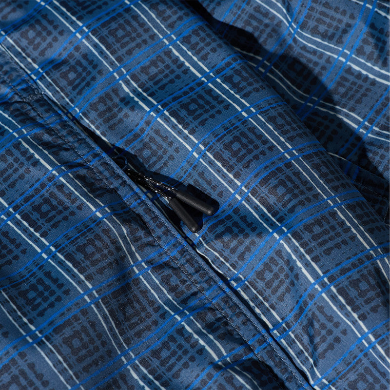 Polar Chase Light Shell Jacket Blue Check