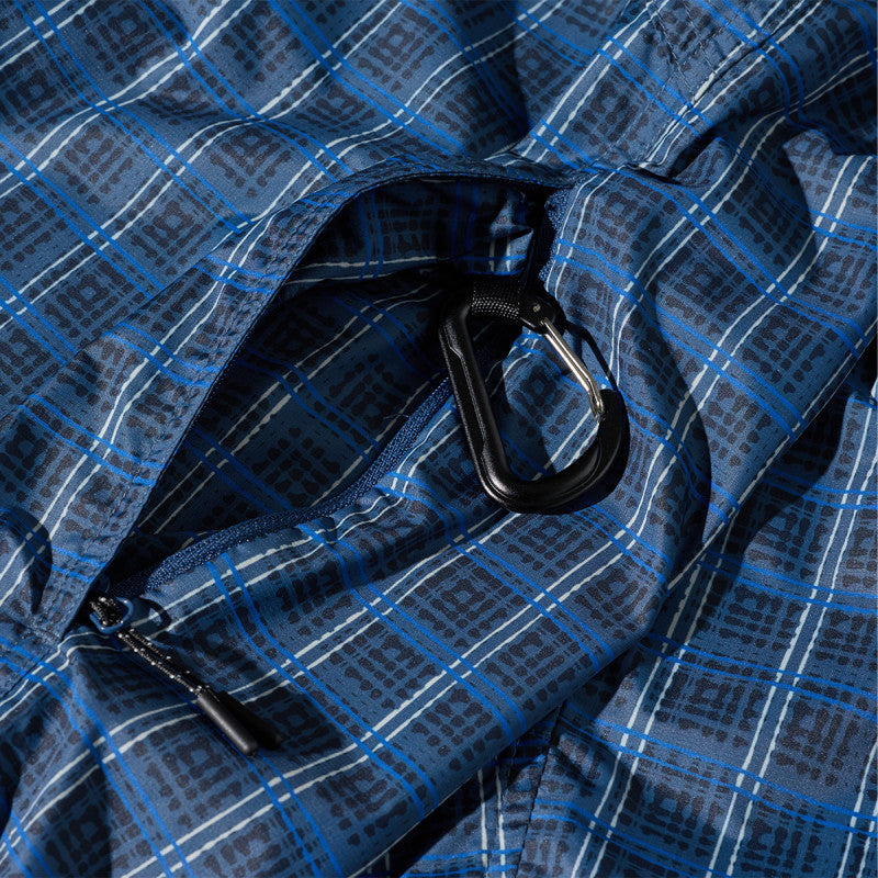 Polar Chase Light Shell Jacket Blue Check
