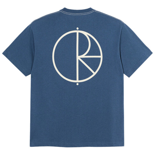 Polar Contrast T-Shirt Stroke Logo Grey Blue