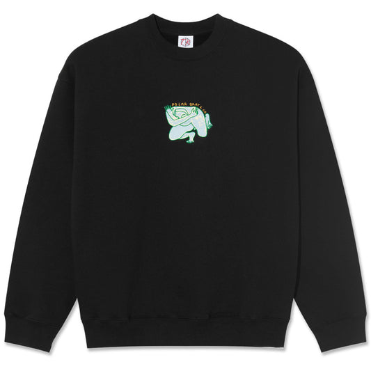 Polar Dave Shy Bow Crewneck Sweaters Black