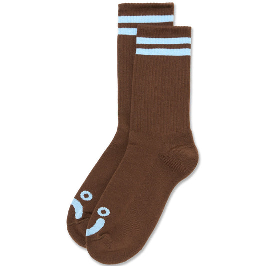 Polar Happy Sad Rib Socks Brown/Blue