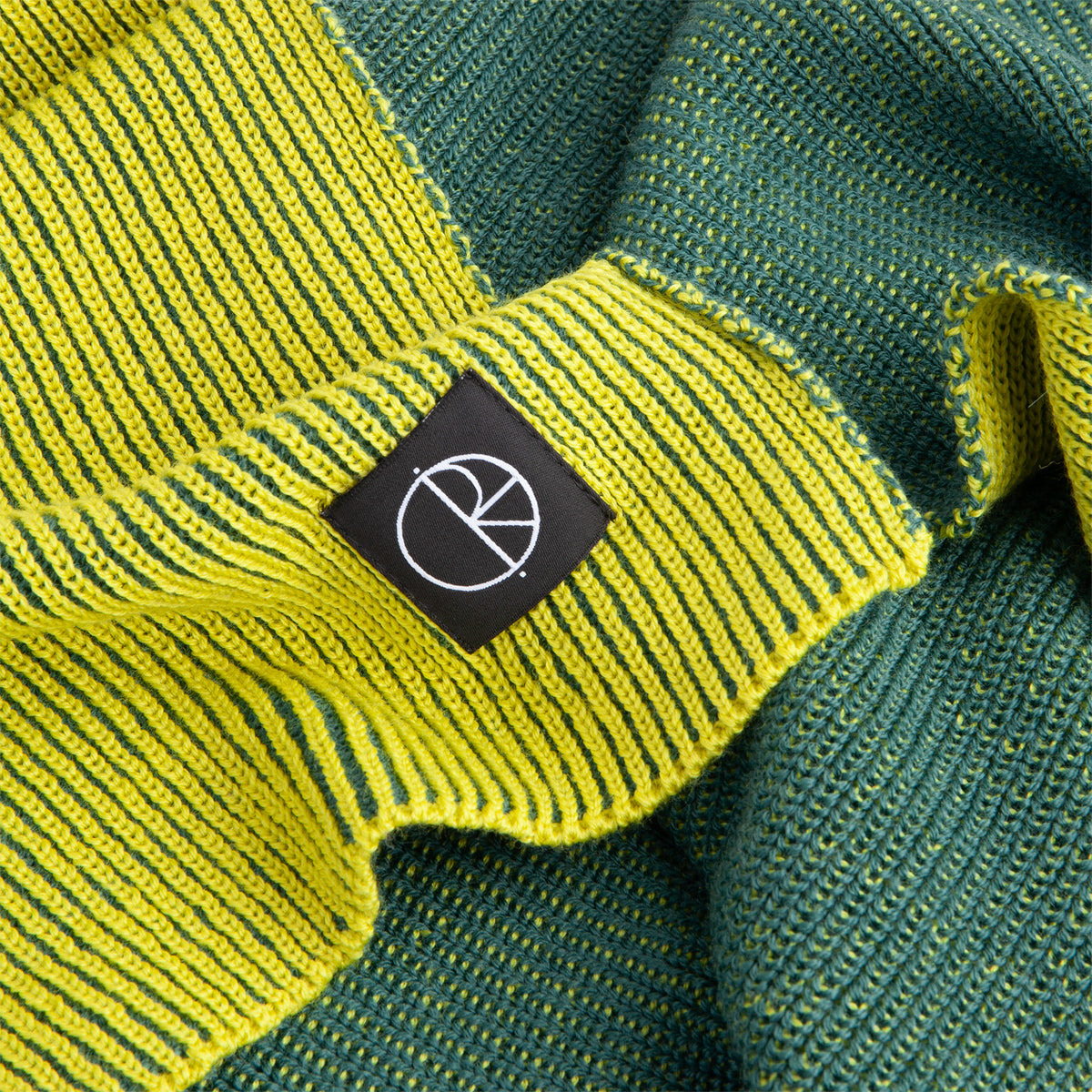 Polar Lines Merino Scarf Chartreuse/Olive