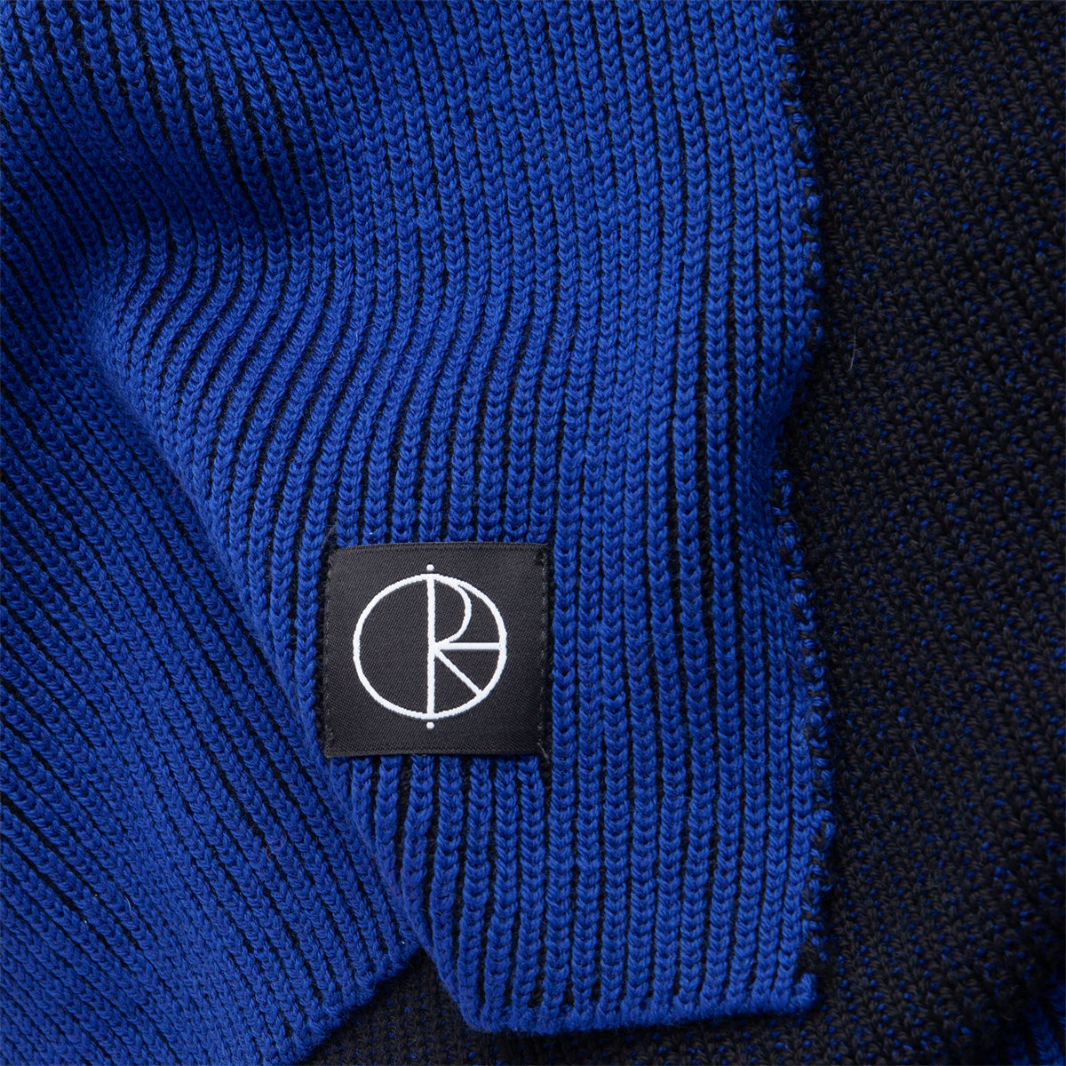 Polar Lines Merino Scarf Egyptian Blue/Black