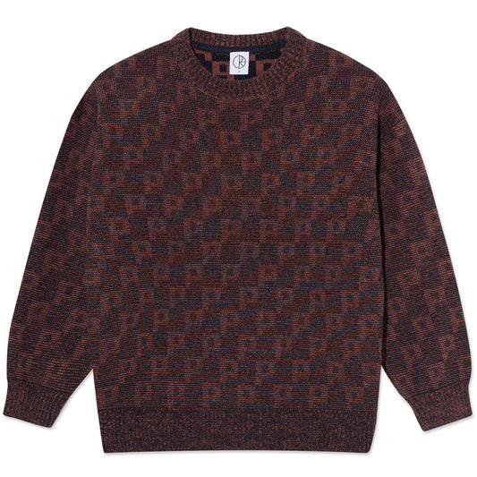 Polar P Pattern George Sweater Navy/Orange