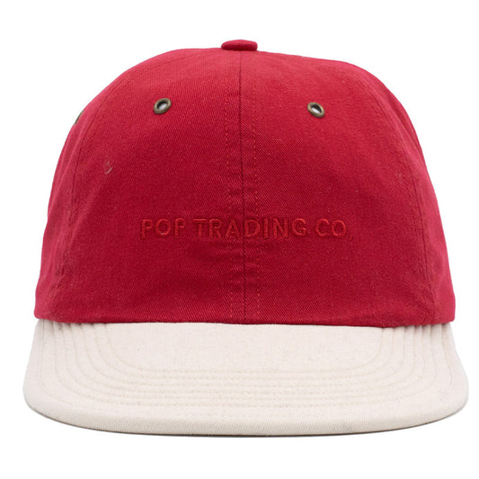 POP 2 Tone Flexfoam Hat Earth Red/Off White