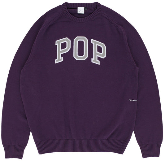 POP Arch Knitted Crewneck Sweater Mysterioso