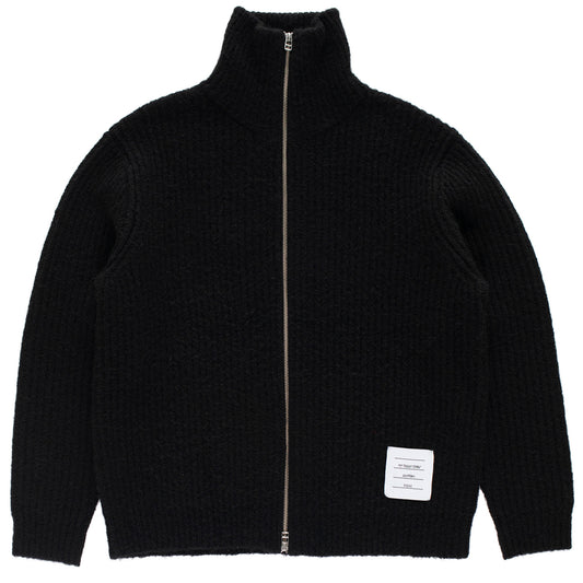 POP Knitted Full Zip Sweater Black