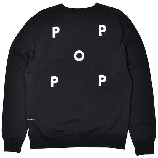 POP Logo Crewneck Sweater Black/White