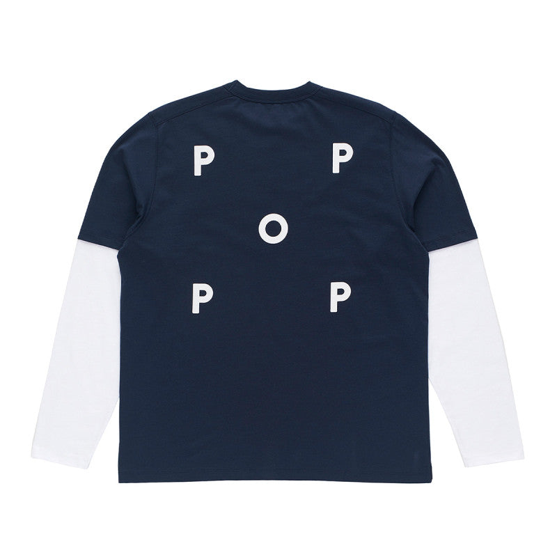 POP Logo Sleeve T-Shirt Navy