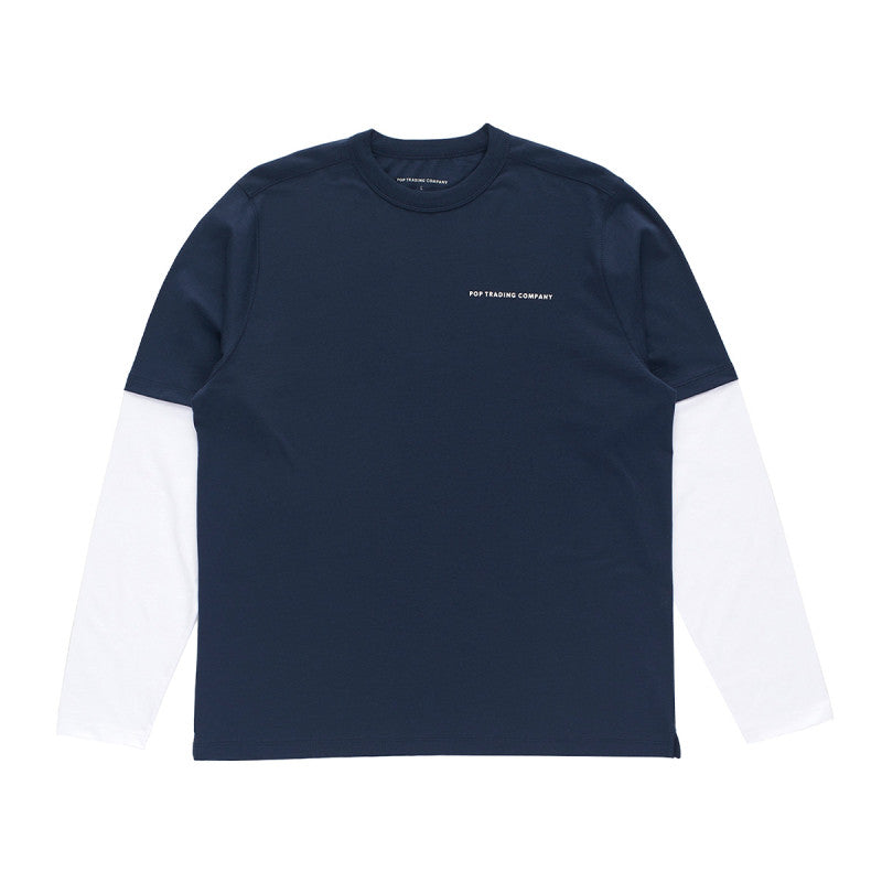 POP Logo Sleeve T-Shirt Navy