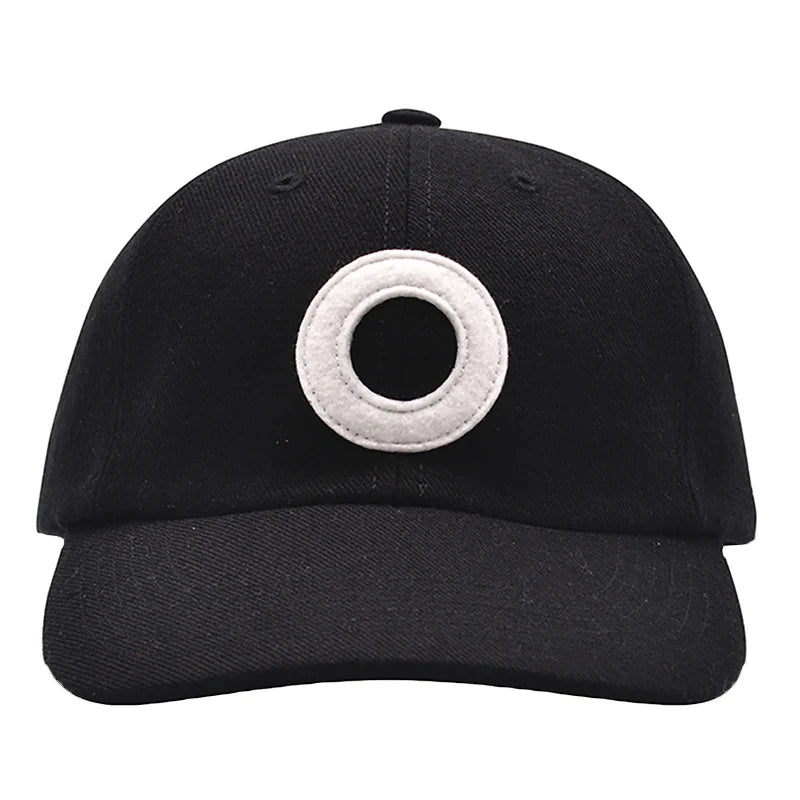 POP O 6 Panel Hat Black/White