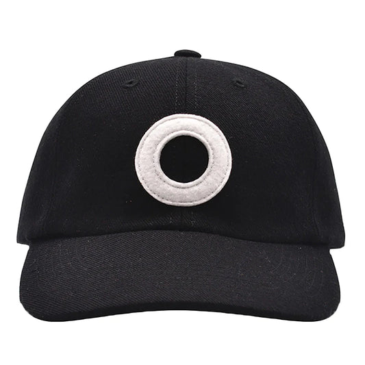 POP O 6 Panel Hat Black/White