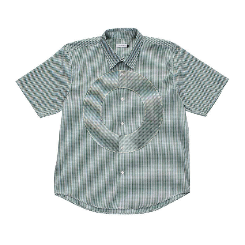 POP O Shortsleeve Gingham Shirt Green/White