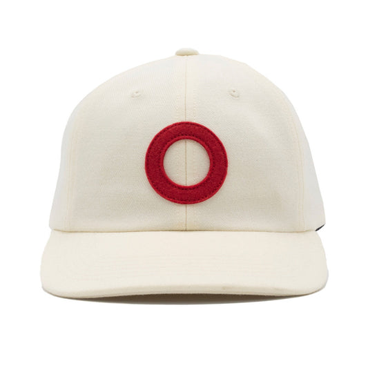 POP O Sixpanel Hat White/Haute Red