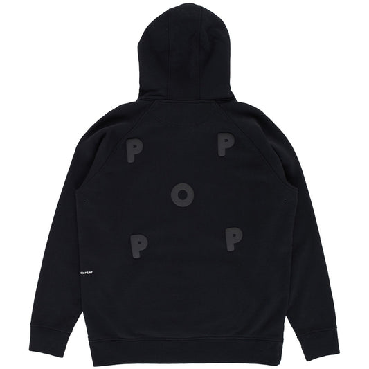 POP Puffed Logo Hooded Sweater Black