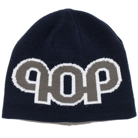 POP Reversible Pub Skull Beanie Grey/Navy