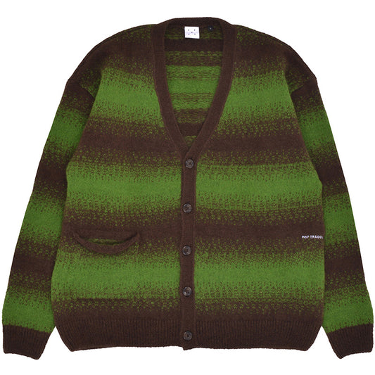 POP Striped Knitted Cardigan Sweater Delicioso/Foliage