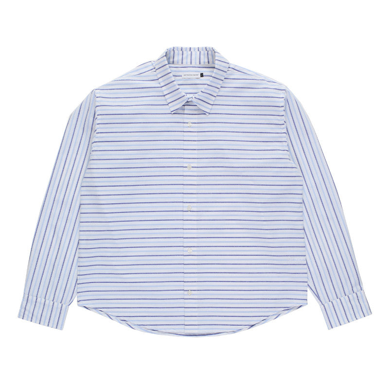 POP Striped Logo Shirt White/Blue