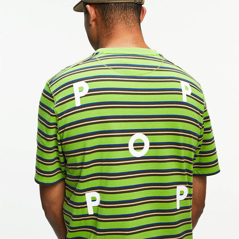 POP Striped Logo T-Shirt Foliage