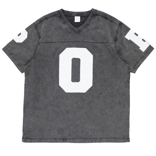 POP Washed Football T-Shirt Black