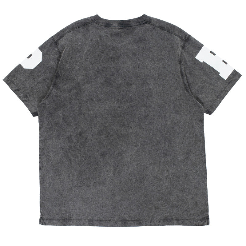 POP Washed Football T-Shirt Black