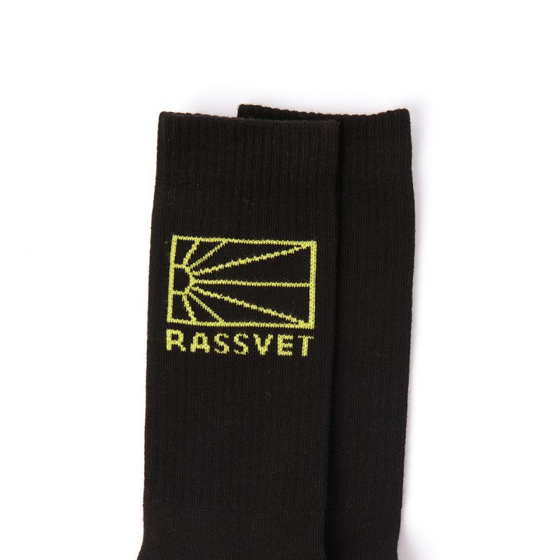 Rassvet Logo Knit Socks Black