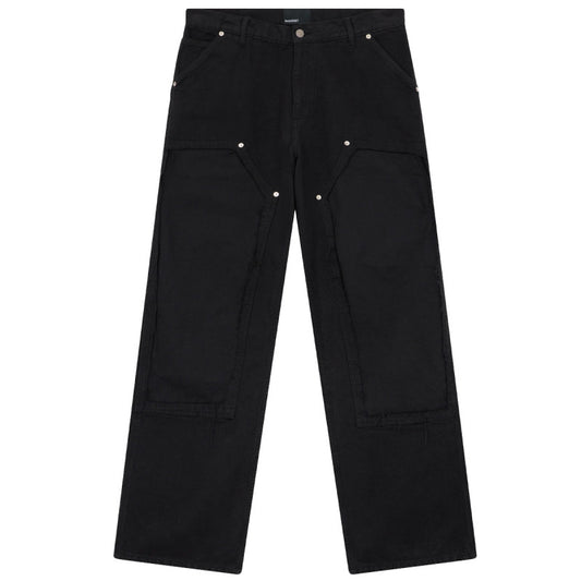 Rassvet Vintage Wash Canvas Distressed Double Knees Pant Black