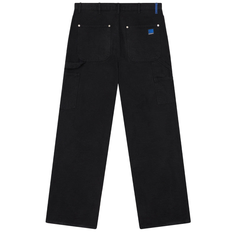 Rassvet Vintage Wash Canvas Distressed Double Knees Pant Black