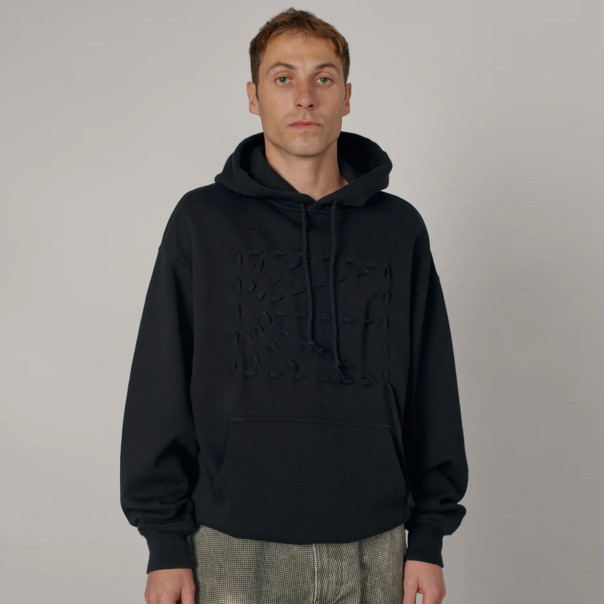 Rassvet Weave Logo Hooded Sweater Knit Black