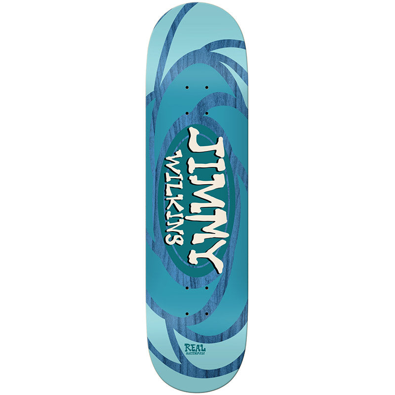 Real Jimmy Wilkins Oval Skateboard Deck Blue 8.5