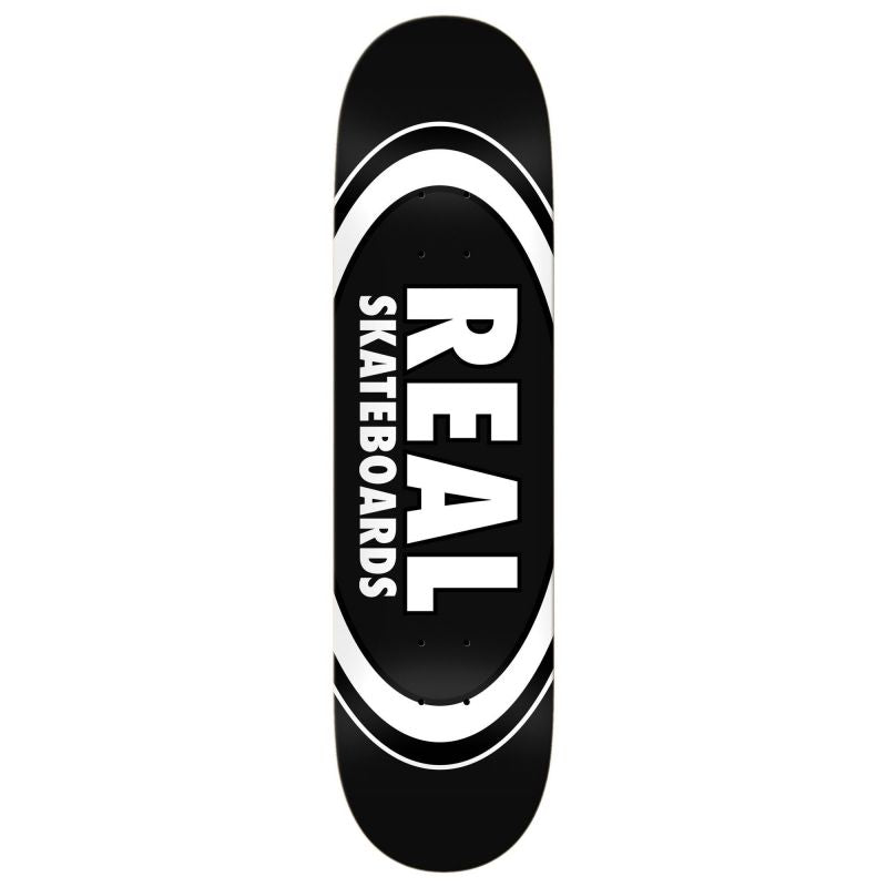 Real Team Classic Oval Skateboard Deck Black 8.25