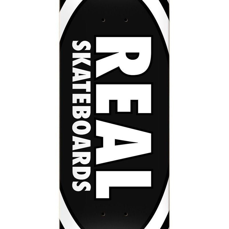 Real Team Classic Oval Skateboard Deck Black 8.25