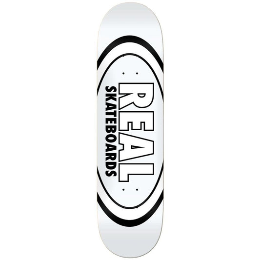 Real Team Classic Oval Skateboard Deck White 8.38